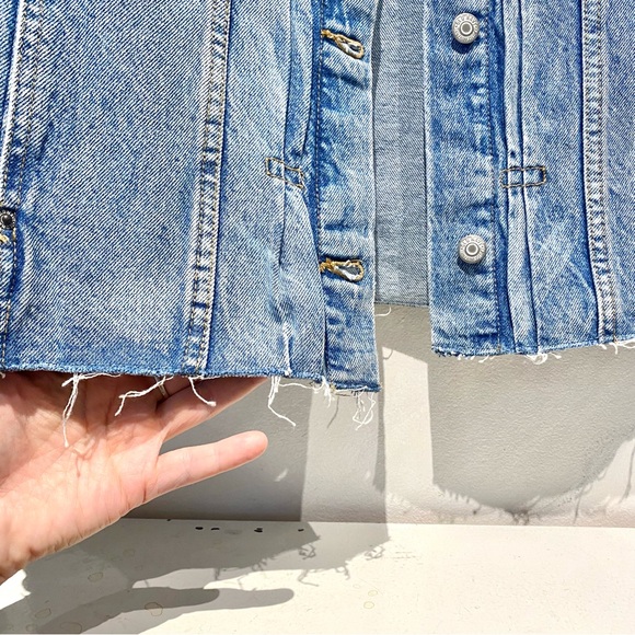 Upcycled patchwork denim rustic boho jacket w southwestern hippy vibe - Picture 10 of 16